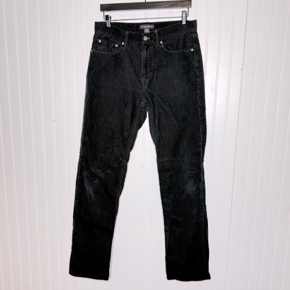 Banana Republic 100% Cotton Corduroy Straight Fit Pants in Black Size 32 x 34
